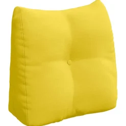 vidaXL Rugkussen Lichtgeel 45 x 24 x 50 cm Stof