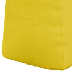 vidaXL Rugkussen Lichtgeel 45 x 24 x 50 cm Stof