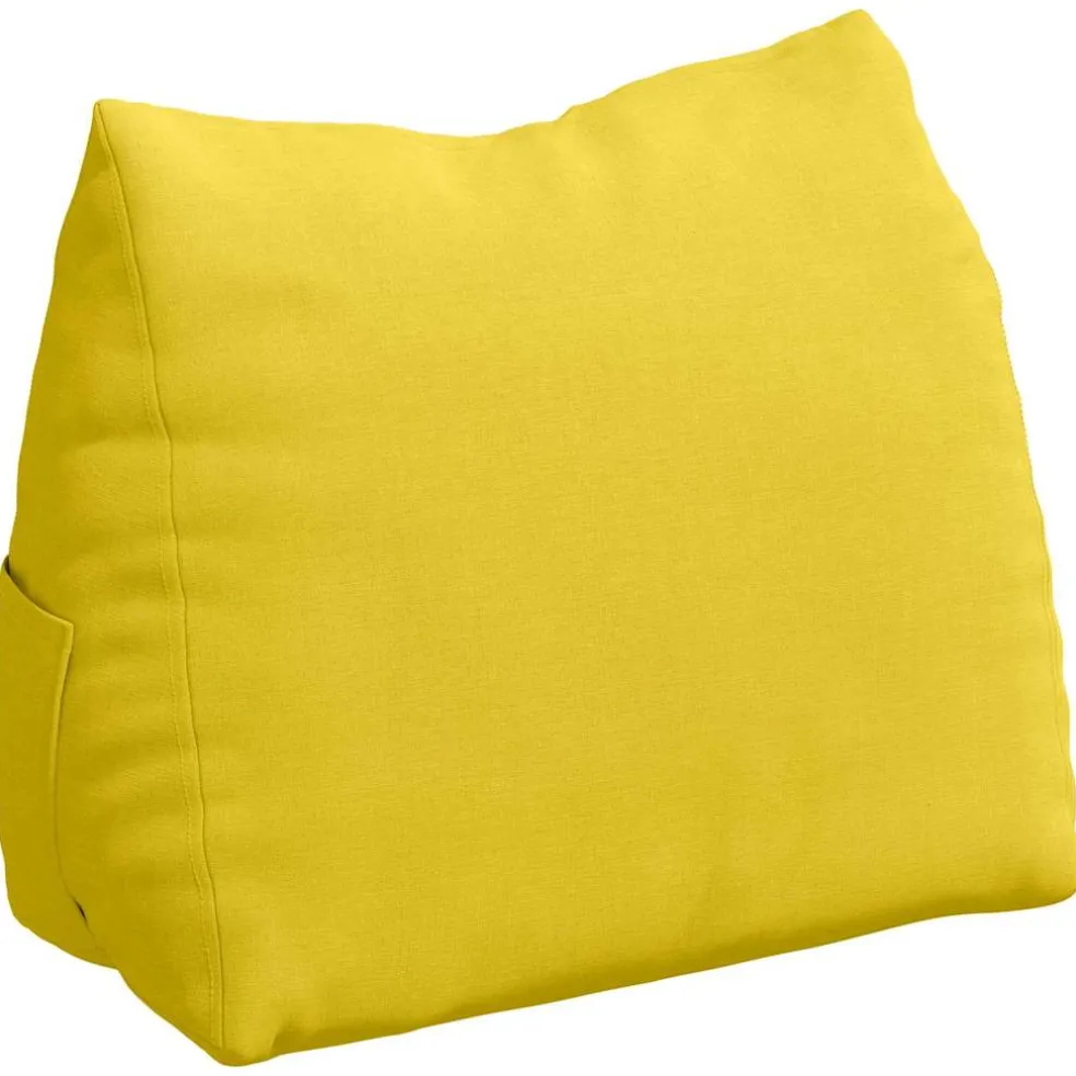 vidaXL Rugkussen Lichtgeel 45 x 20 x 35 cm Stof