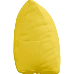 vidaXL Rugkussen Lichtgeel 45 x 20 x 35 cm Stof