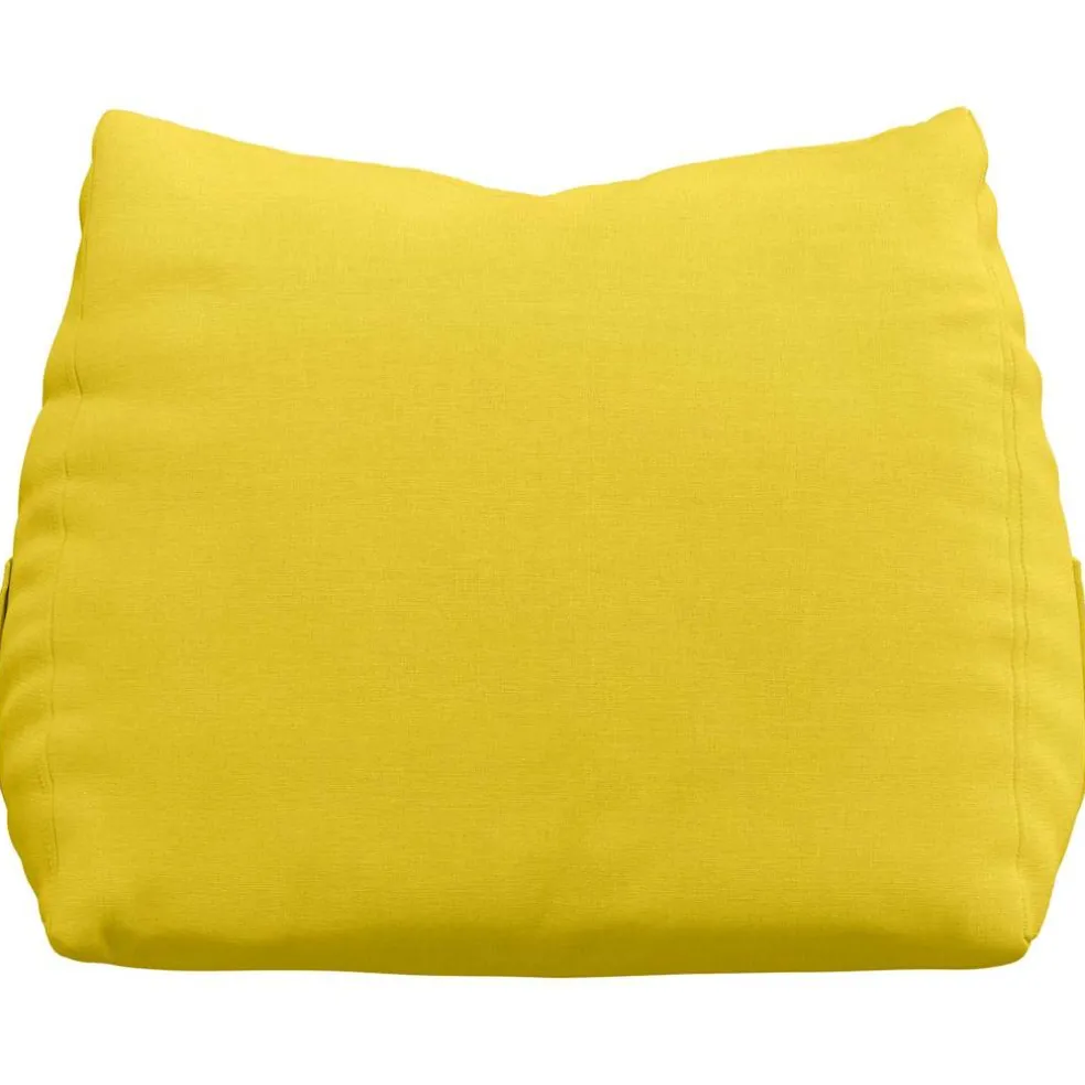 vidaXL Rugkussen Lichtgeel 45 x 20 x 35 cm Stof