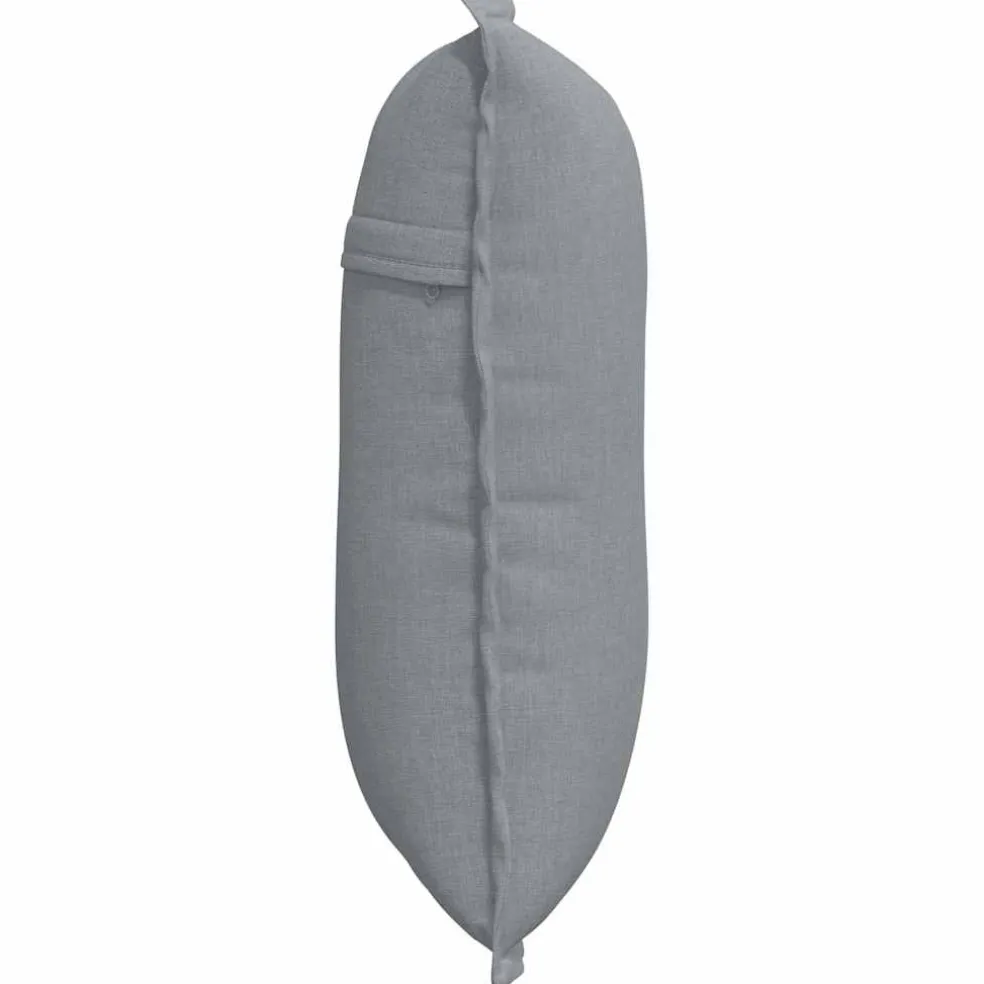 vidaXL Rugkussen Lichtgrijs 50 x 19 x 45 cm Stof