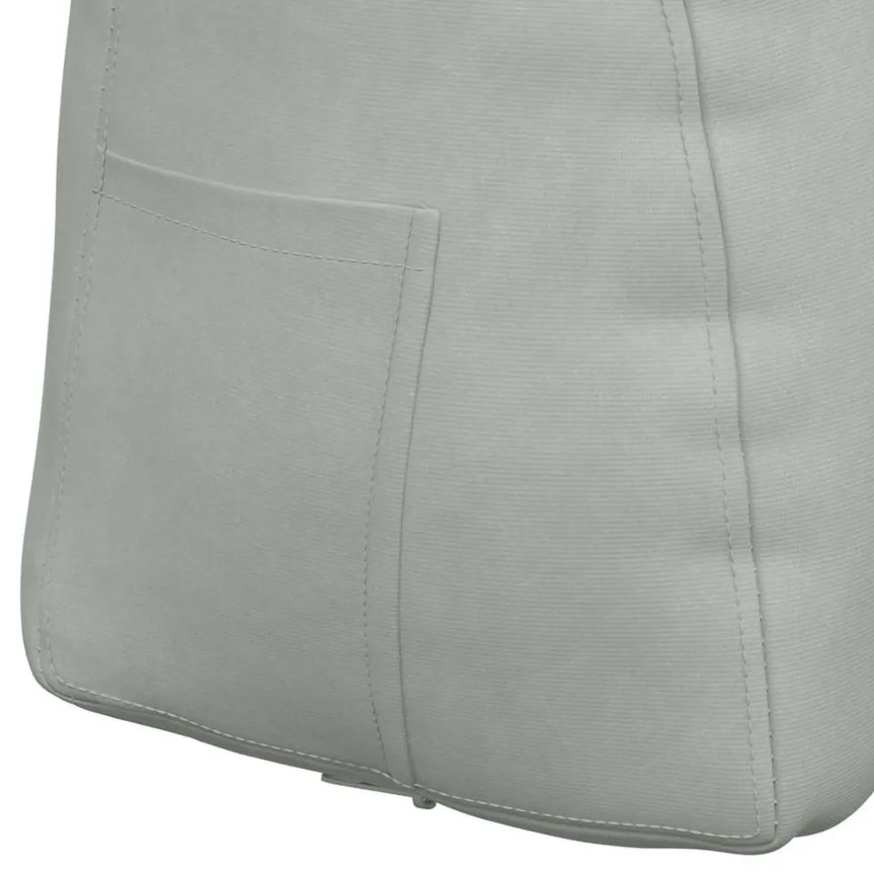 vidaXL Rugkussen Lichtgrijs 45 x 24 x 50 cm Fluweel