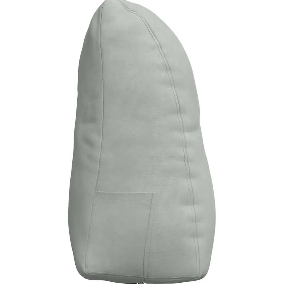 vidaXL Rugkussen Lichtgrijs 45 x 24 x 50 cm Fluweel