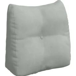 vidaXL Rugkussen Lichtgrijs 45 x 24 x 50 cm Fluweel