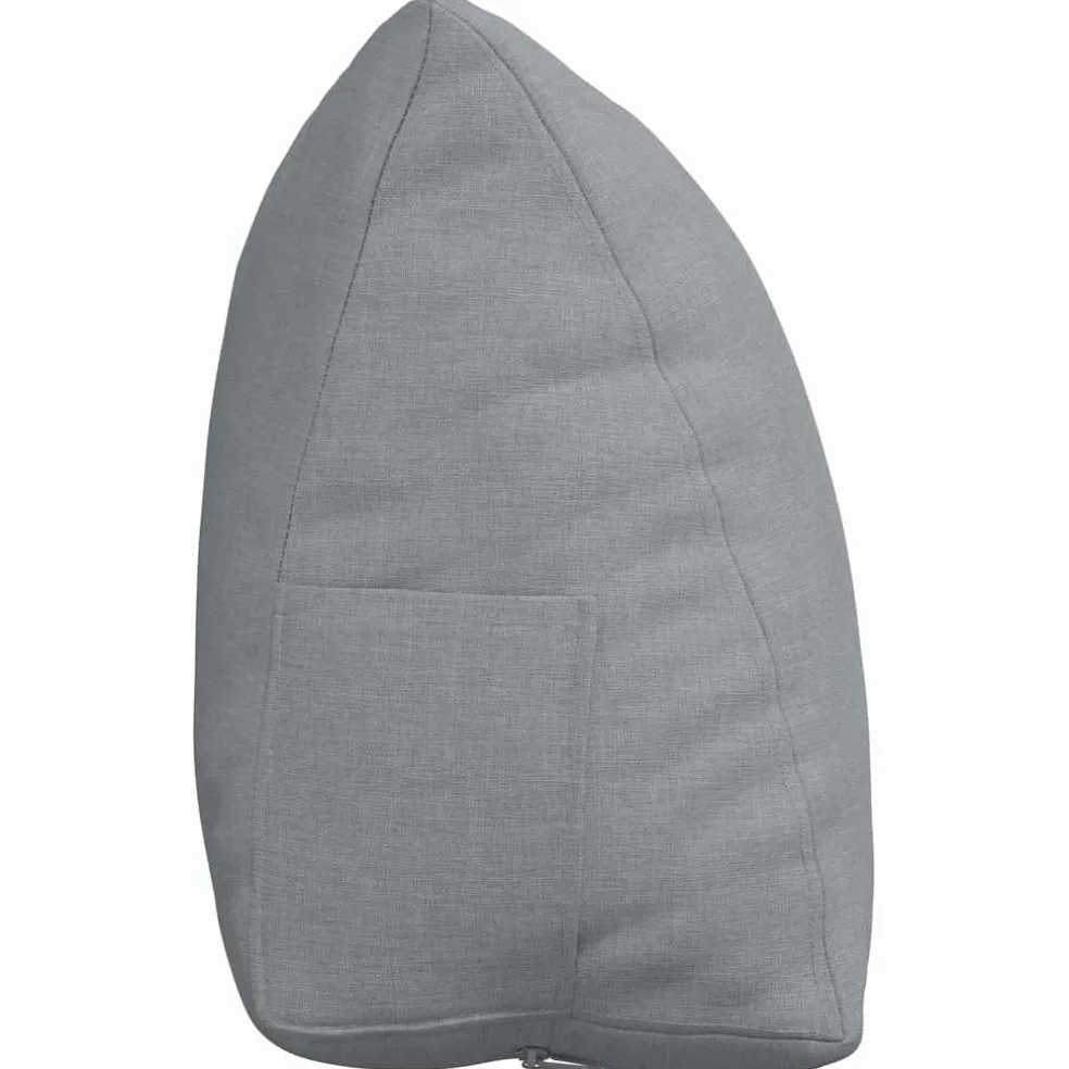 vidaXL Rugkussen Lichtgrijs 45 x 20 x 35 cm Stof