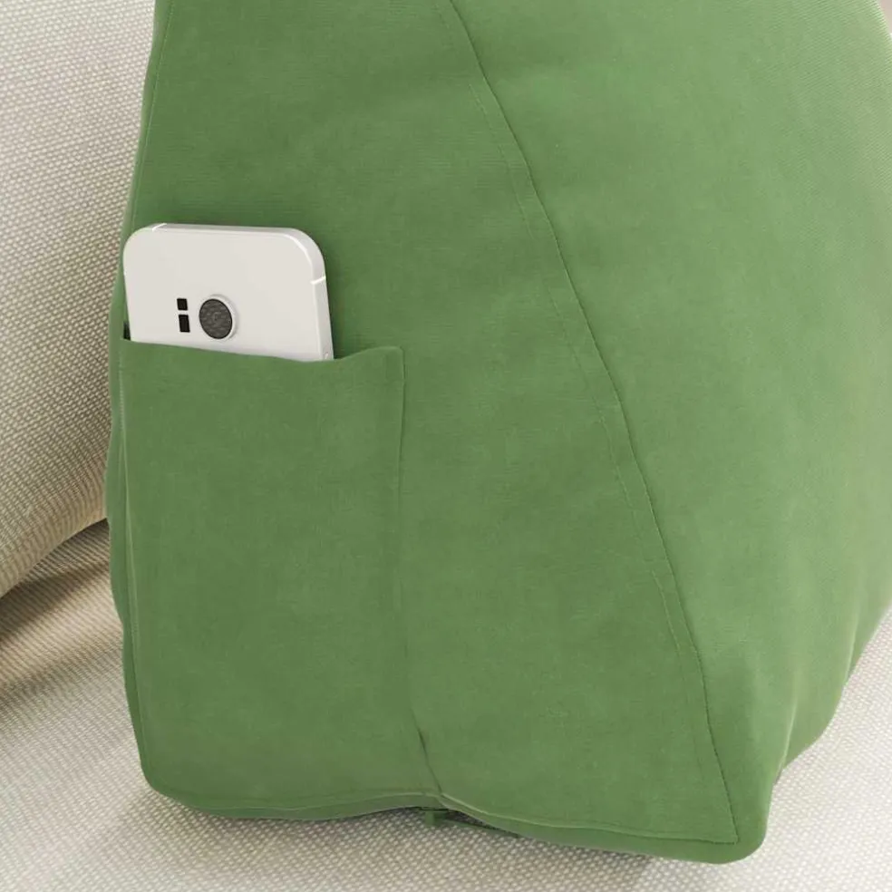 vidaXL Rugkussen Lichtgroen 45 x 20 x 35 cm Cordstof