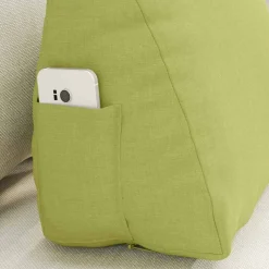 vidaXL Rugkussen Lichtgroen 45 x 20 x 35 cm Stof