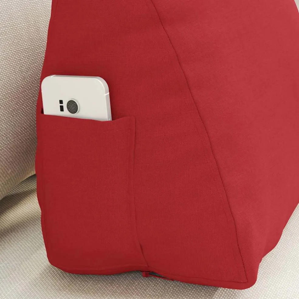 vidaXL Rugkussen Rood 45 x 20 x 35 cm Stof