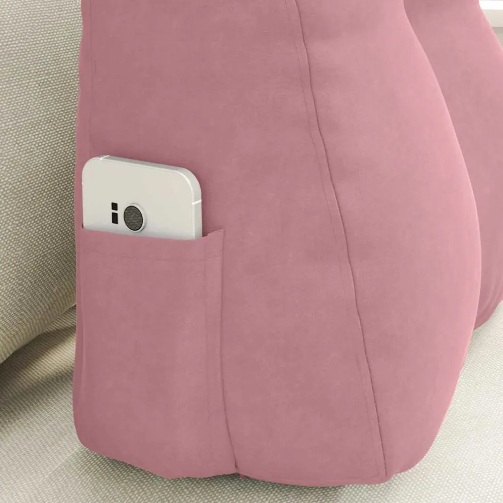 vidaXL Rugkussen Roze 45 x 24 x 50 cm Fluweel