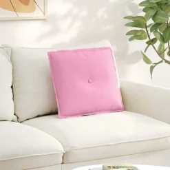 vidaXL Rugkussen Roze 50 x 19 x 45 cm Stof