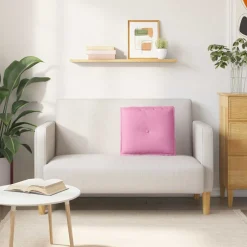 vidaXL Rugkussen Roze 50 x 19 x 45 cm Stof