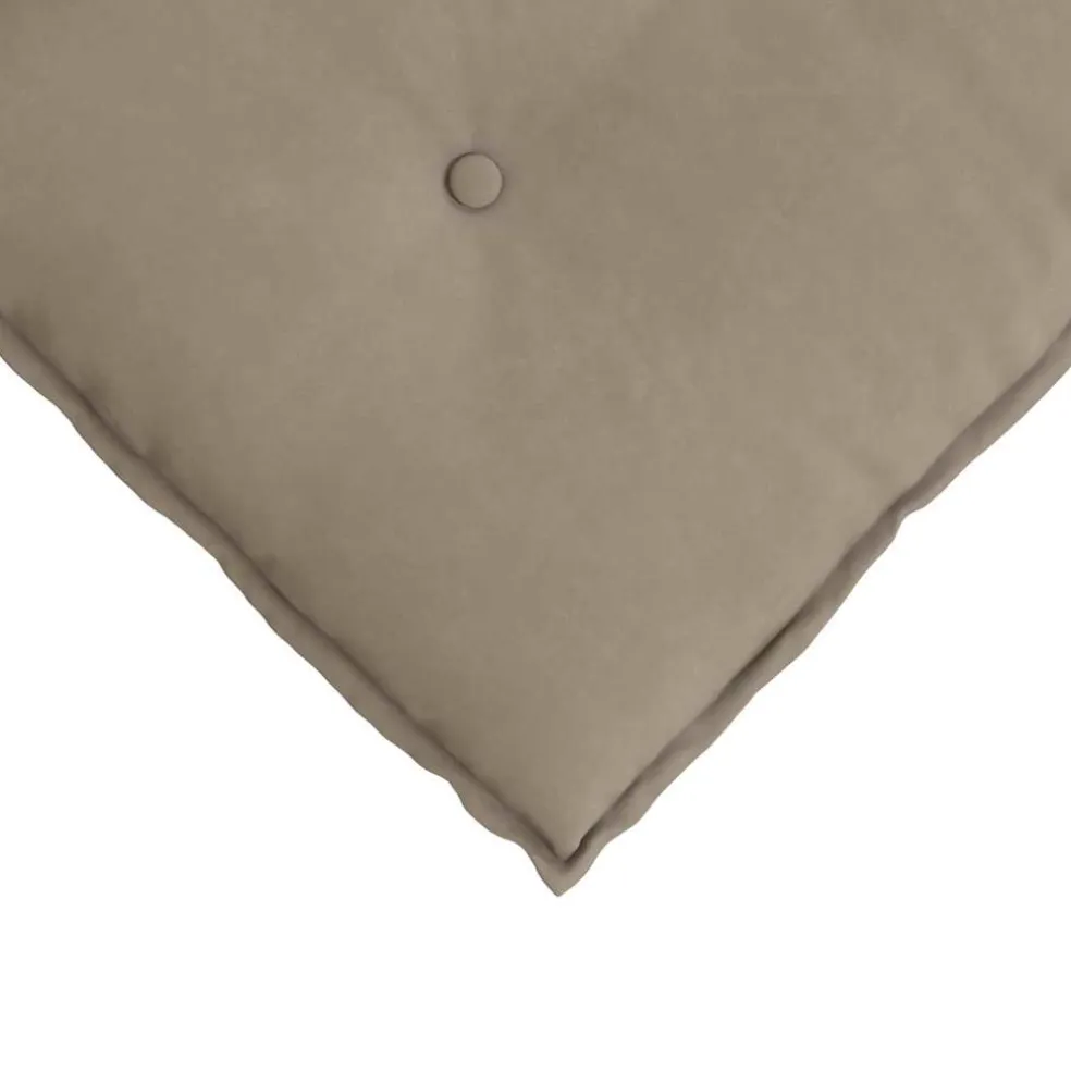 vidaXL Rugkussen Taupe 60 x 50 cm Microvezel Stof