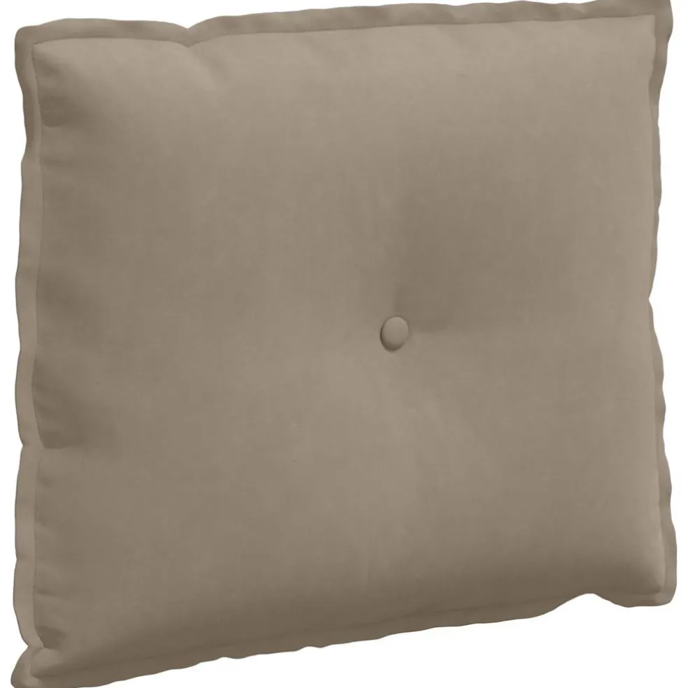 vidaXL Rugkussen Taupe 60 x 50 cm Microvezel Stof