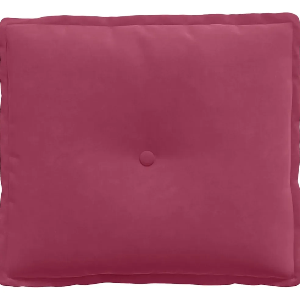 vidaXL Rugkussen Wijnrood 50 x 45 cm Katoen Stof