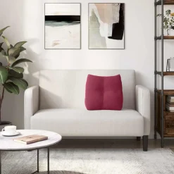 vidaXL Rugkussen Wijnrood 45 x 24 x 50 cm Fluweel