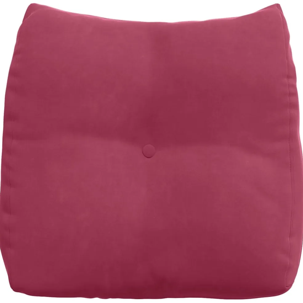 vidaXL Rugkussen Wijnrood 45 x 24 x 50 cm Fluweel