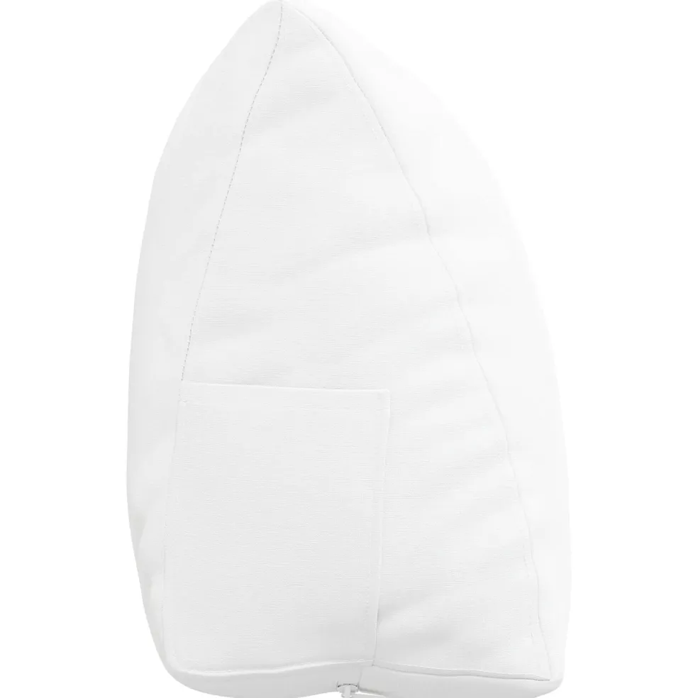 vidaXL Rugkussen Wit 45 x 20 x 35 cm Stof