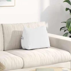 vidaXL Rugkussen Wit 45 x 20 x 35 cm Stof