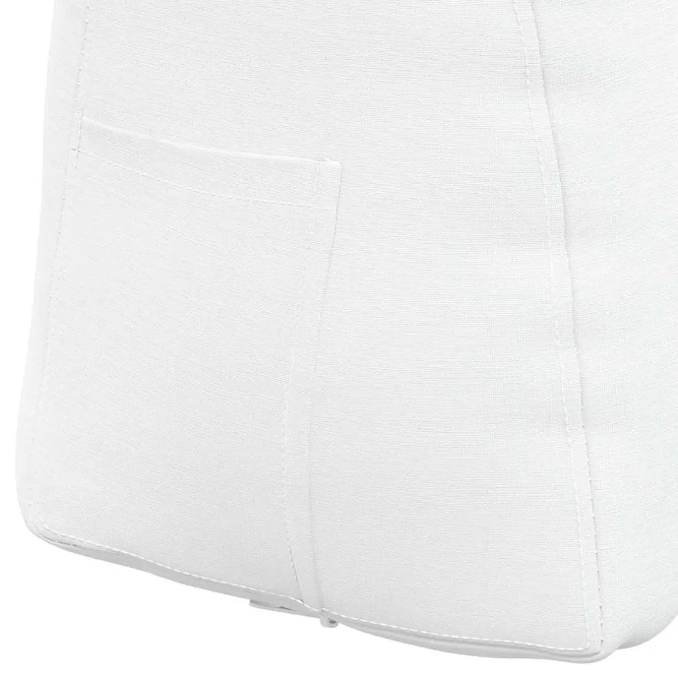vidaXL Rugkussen Wit 45 x 24 x 50 cm Stof