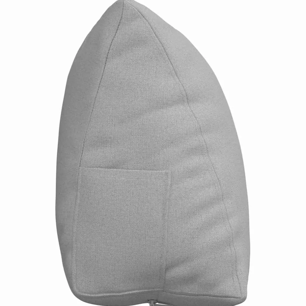 vidaXL Rugkussen Wolkengrijs 45 x 20 x 35 cm Stof