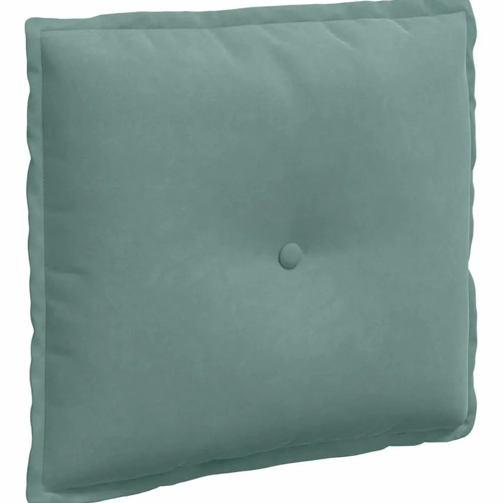 vidaXL Rugkussen Zeegroen 50 x 45 cm Katoen Stof