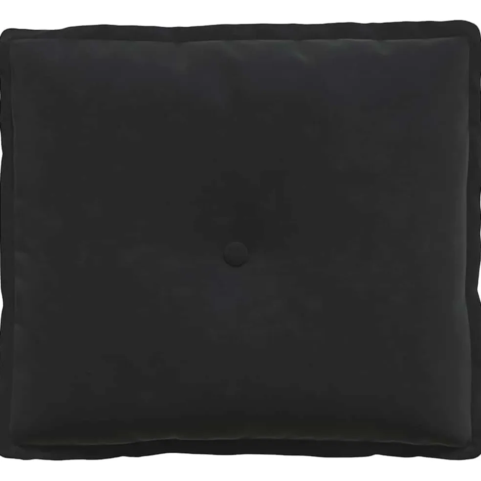vidaXL Rugkussen Zwart 50 x 45 cm Katoen Stof