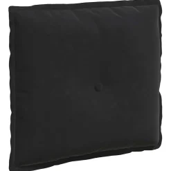 vidaXL Rugkussen Zwart 50 x 45 cm Katoen Stof