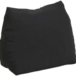 vidaXL Rugkussen Zwart 45 x 20 x 35 cm Cordstof