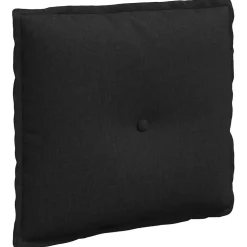 vidaXL Rugkussen Zwart 50 x 19 x 45 cm Stof