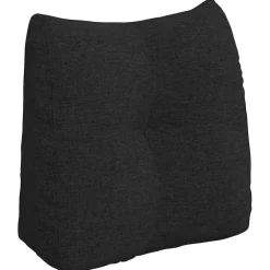vidaXL Rugkussen Zwart 45 x 24 x 50 cm Stof