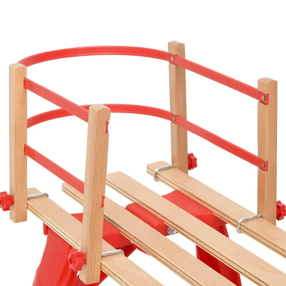 vidaXL Rugleuning voor slee multiplex rood