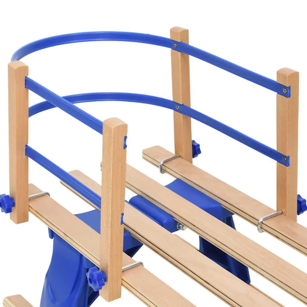 vidaXL Rugleuning voor slee multiplex blauw