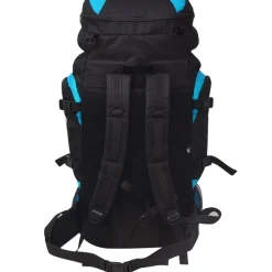 vidaXL Rugzak hiking XXL 75 L zwart en blauw