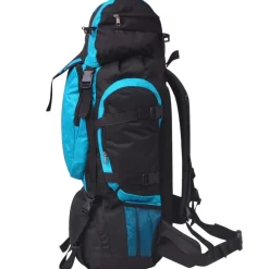 vidaXL Rugzak hiking XXL 75 L zwart en blauw