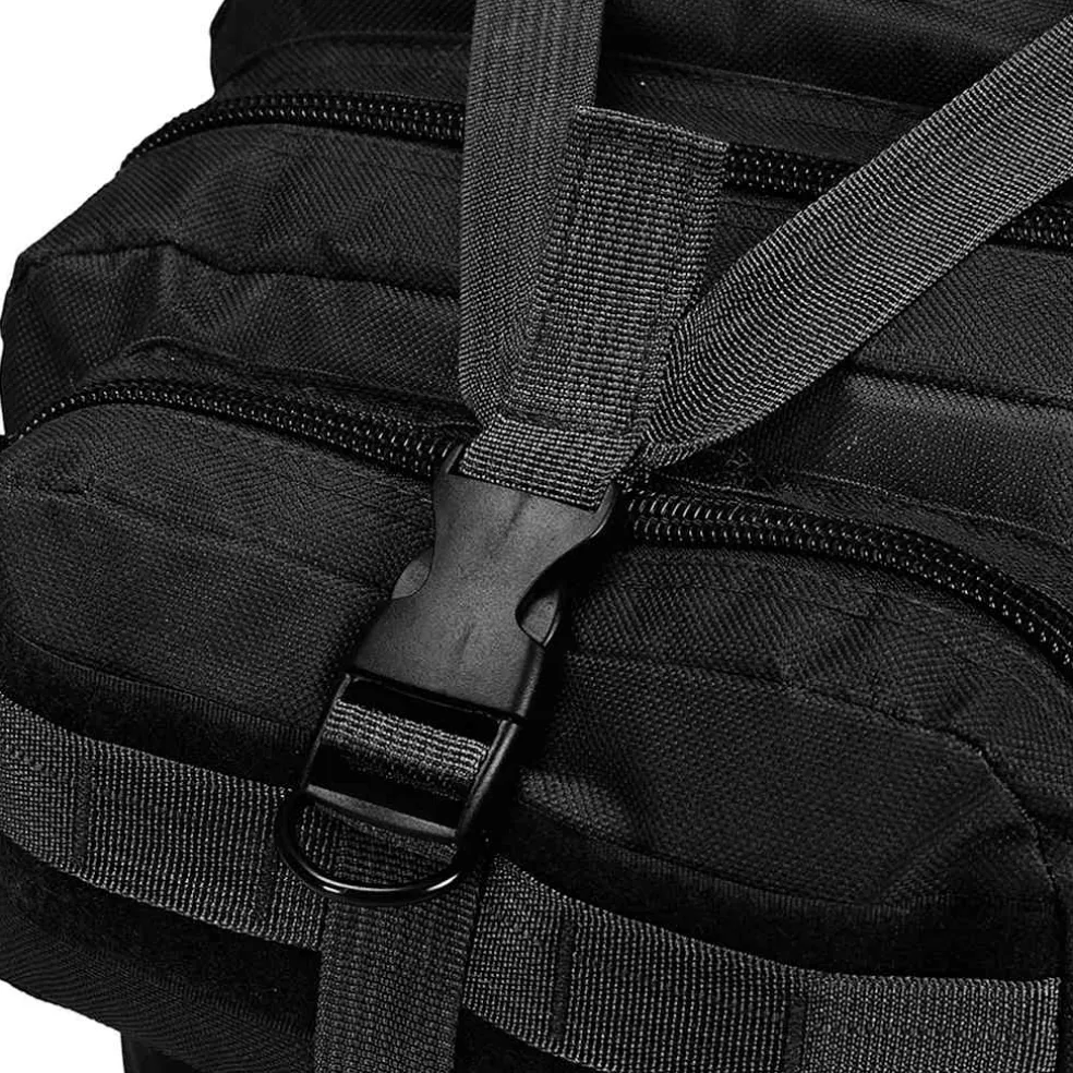 vidaXL Rugzak legerstijl 50 L zwart