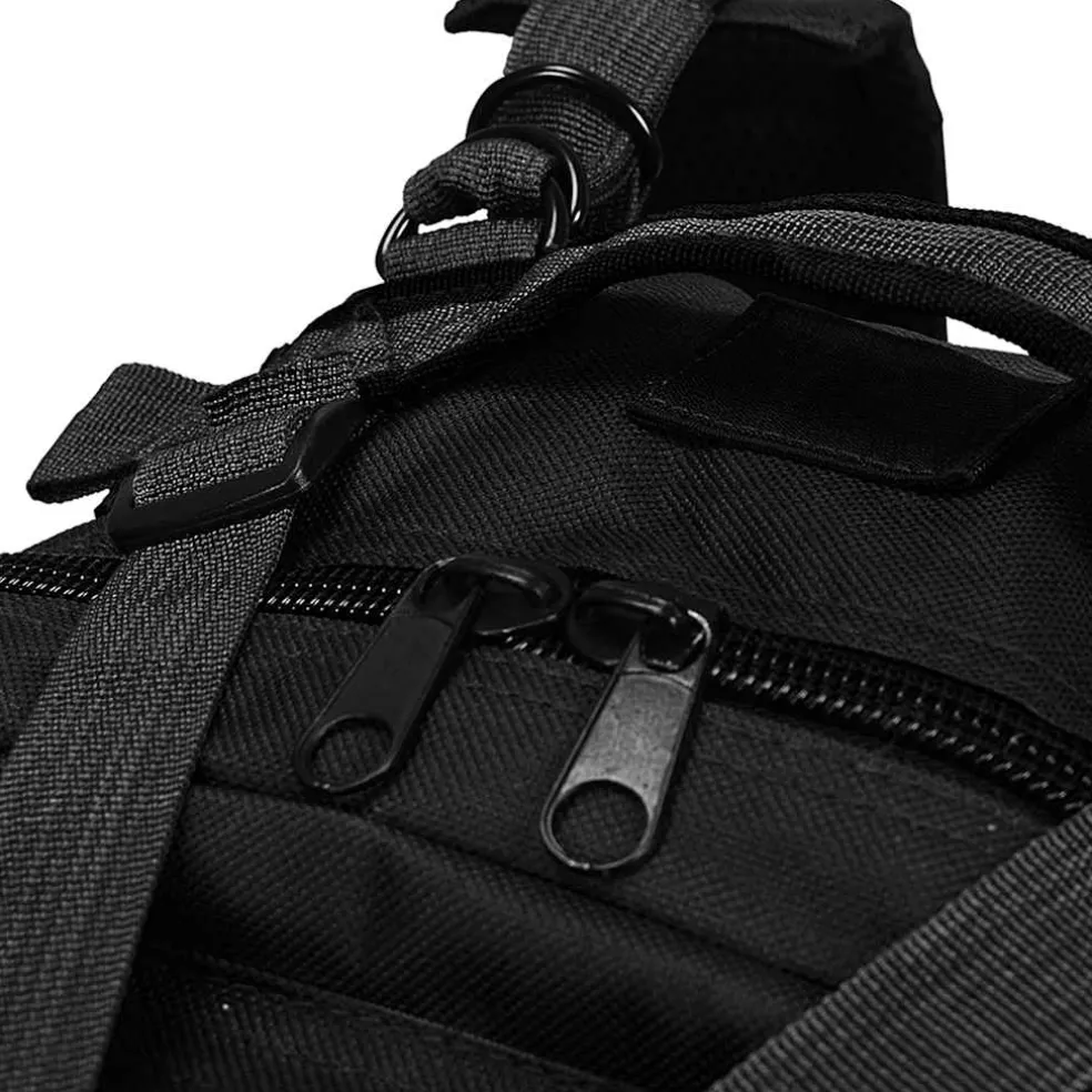 vidaXL Rugzak legerstijl 50 L zwart