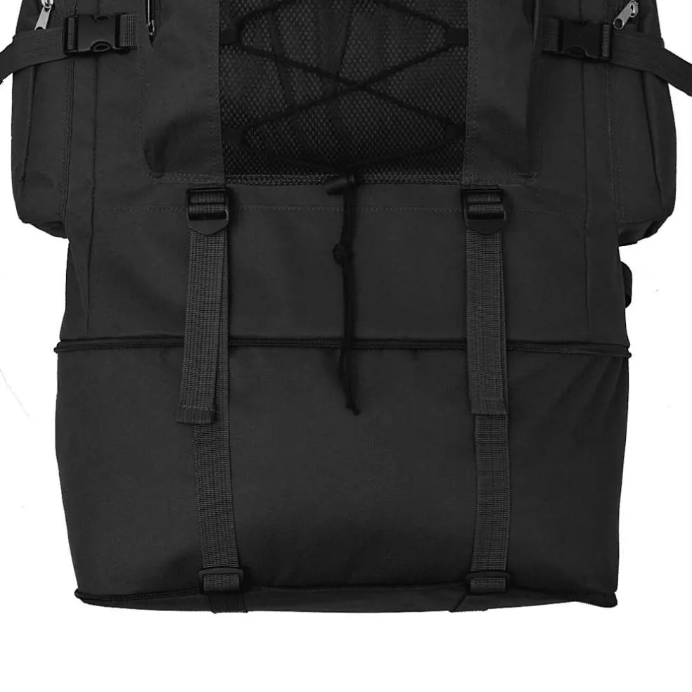 vidaXL Rugzak legerstijl XXL 100 L zwart