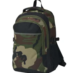 vidaXL Rugzak voor school 40 L zwart en camouflage