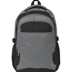vidaXL Rugzak voor school 40 L zwart en grijs