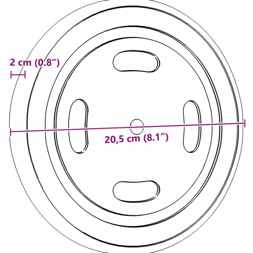 vidaXL Ruimtewielen 2 st Bruin 20,5 x 20,5 x 2 cm Massief Acaciahout