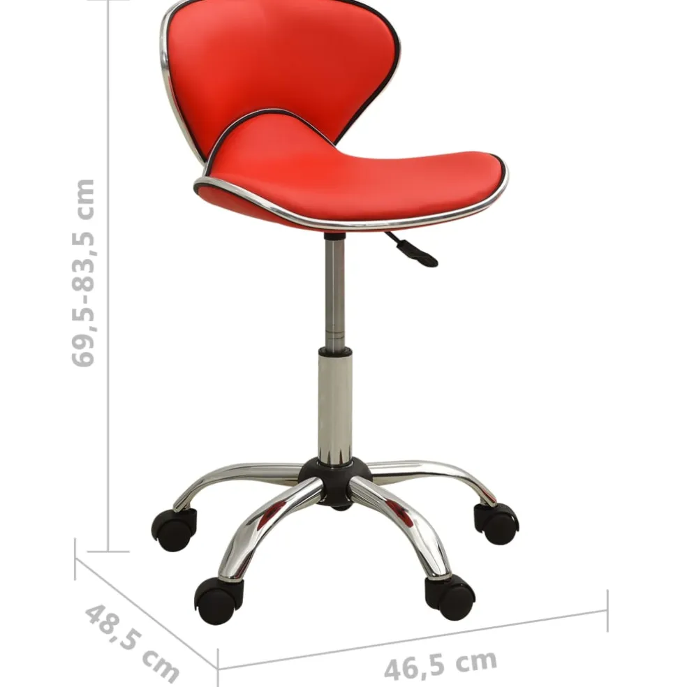 vidaXL Salonkruk kunstleer rood