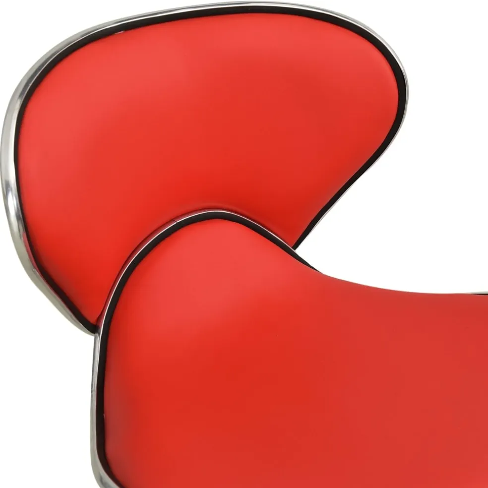vidaXL Salonkruk kunstleer rood