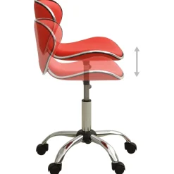vidaXL Salonkruk kunstleer rood