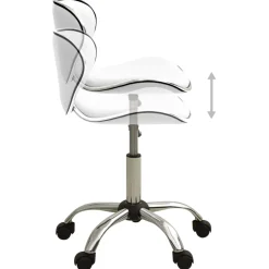 vidaXL Salonkruk kunstleer wit
