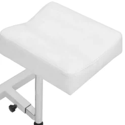 vidaXL Salonstoel met voetenbankje 127x60x98 cm kunstleer wit
