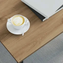 vidaXL Salontafel Artisanaal eiken 40 x 40 x 36 cm Bewerkt hout