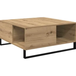 vidaXL Salontafel Artisan Eiken 80 x 80 x 36,5 cm Bewerkt hout