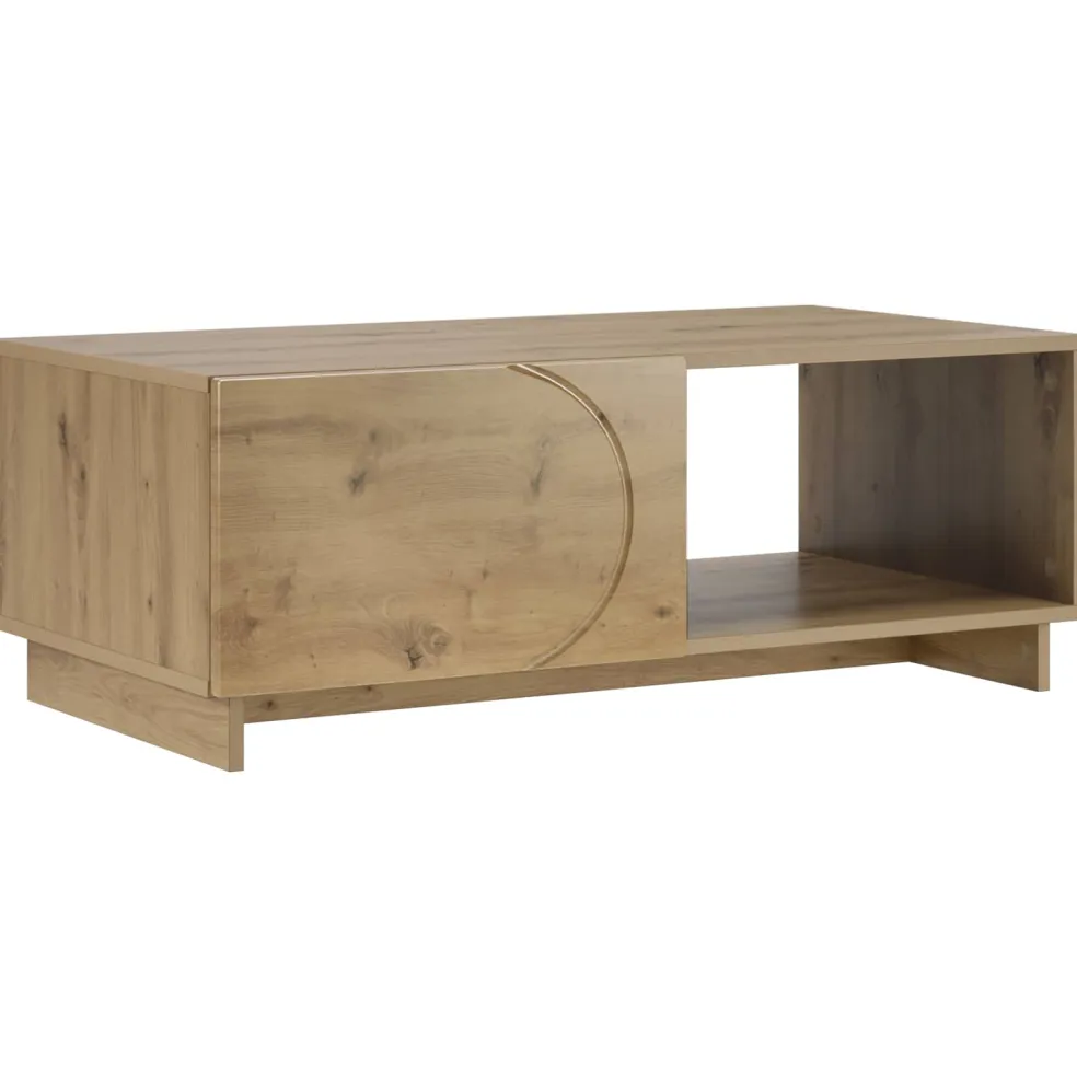 vidaXL Salontafel Artisan eiken 95 x 50,5 x 35 cm Bewerkt hout