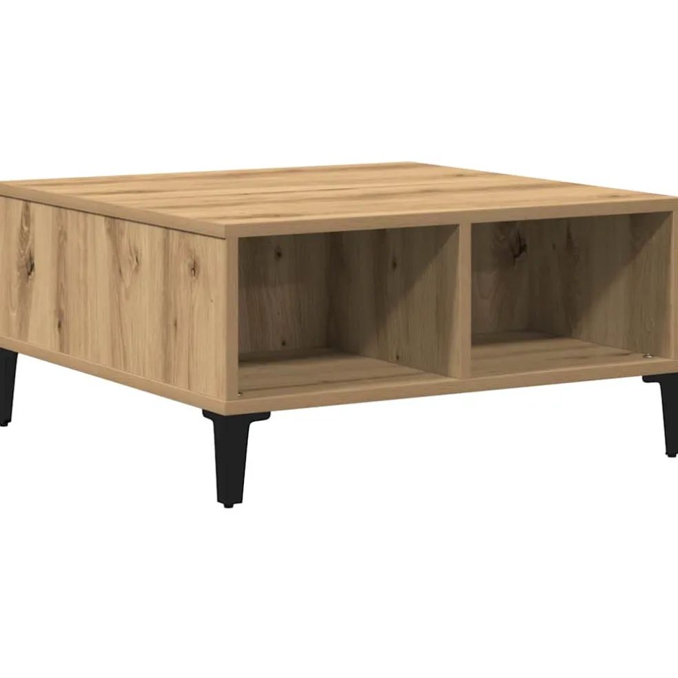 vidaXL Salontafel Artisan Eiken 60 x 60 x 30 cm